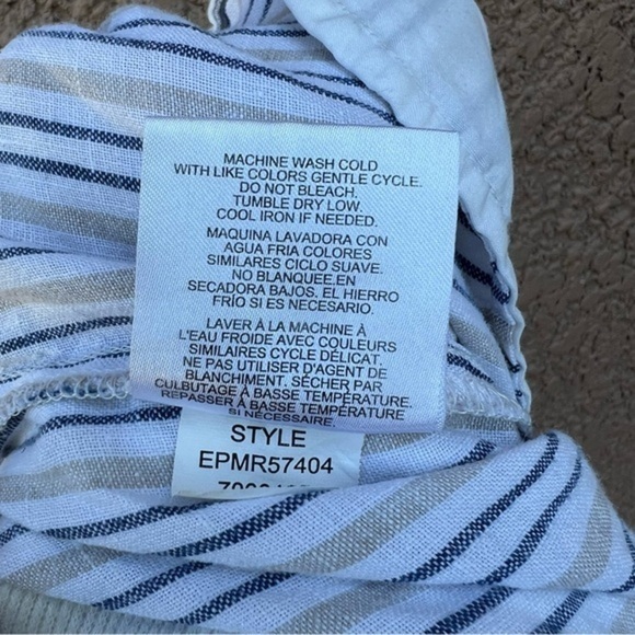 Ellen Tracy Linen Pants with pockets Womens Size XL Striped Comfort Contemporary - Picture 8 of 12